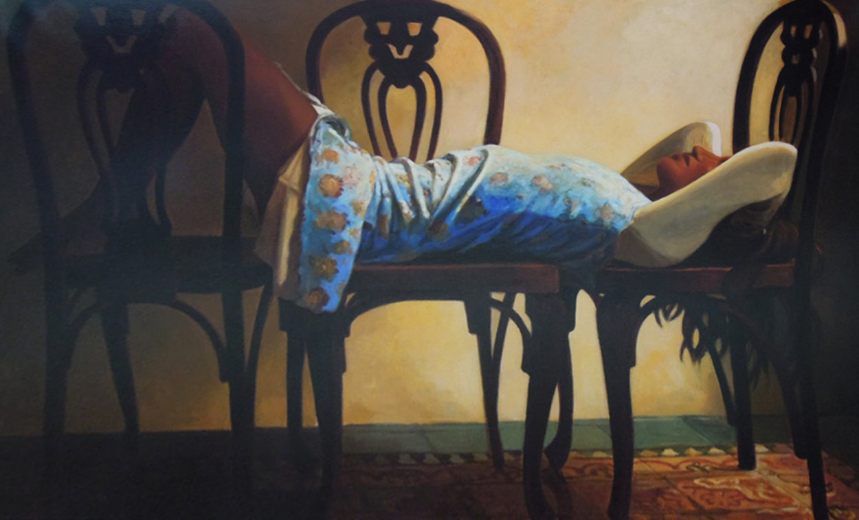 Yes Possible 1995 41x67 Super Huge Original Painting by Ramon Lombarte Yes Possible 1995 41x67 Super Huge Original Painting by Ramon Lombarte