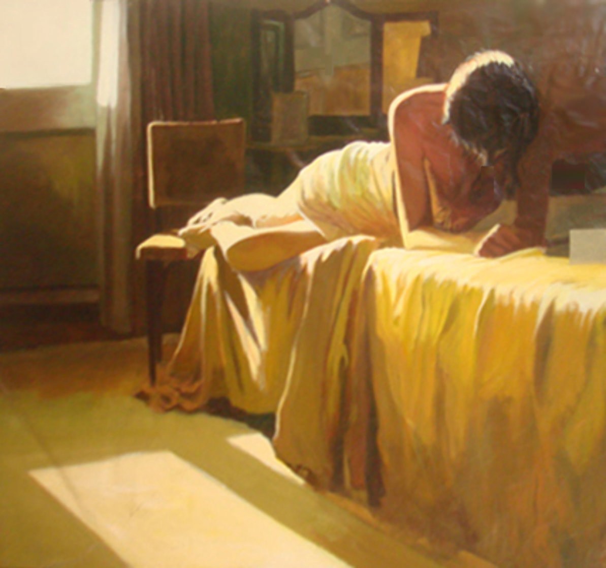 No. 3 At the Ritz 1988 31x39 Original Painting by Ramon Lombarte No. 3 At the Ritz 1988 31x39 Original Painting by Ramon Lombarte