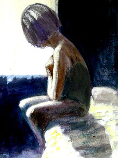 Woman 1999 20x15 Original Painting - Ramon Lombarte Woman 1999 20x15 Original Painting - Ramon Lombarte