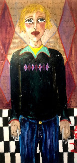 Cockels 48x24 Huge Original Painting - Ashley Longshore Cockels 48x24 Huge Original Painting - Ashley Longshore