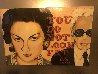 You Do Not Look Fat You Look Crazy - Coco and Karl 47x72  Huge Mural Size Original Painting by Ashley Longshore - 1