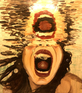 Scream 60x47 Huge Original Painting - Ashley Longshore Scream 60x47 Huge Original Painting - Ashley Longshore