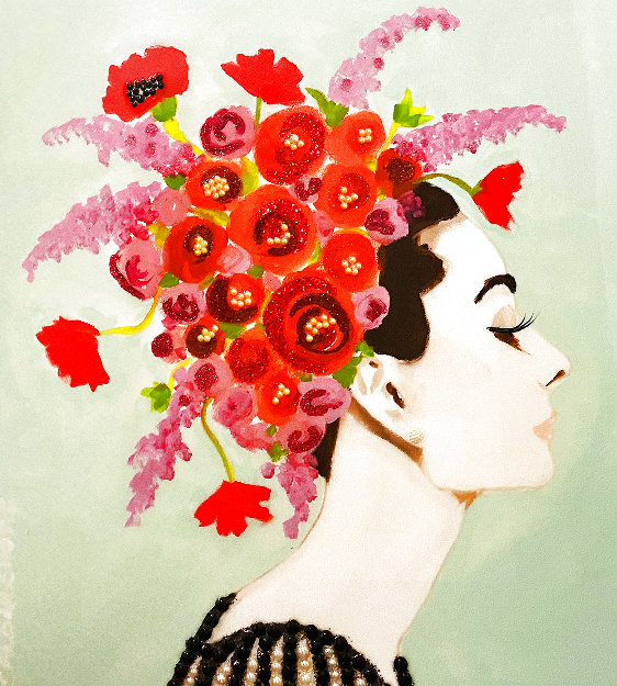 Audrey 24x24 Original Painting - Ashley Longshore