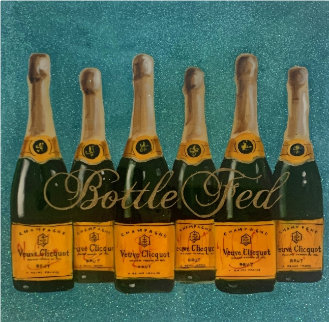 Bottle Fed 36x36 Original Painting - Ashley Longshore Bottle Fed 36x36 Original Painting - Ashley Longshore