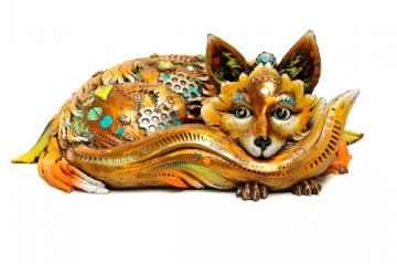 Foxy Bronze Sculpture 2009 19 in, w/ Giclee Sketch Sculpture - Nano Lopez Foxy Bronze Sculpture 2009 19 in, w/ Giclee Sketch Sculpture - Nano Lopez