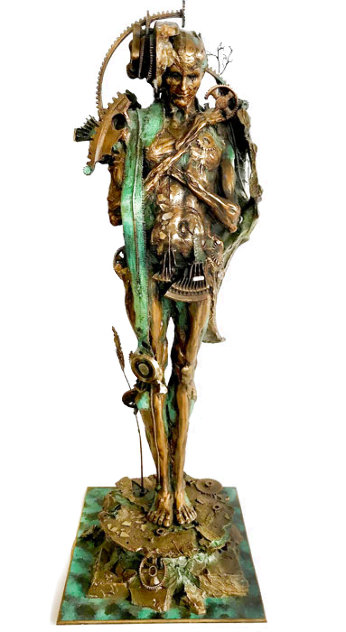 Industman Bronze Sculpture 1997 34 in Sculpture by Nano Lopez