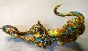 Catfish Lily Bronze Sculpture 2016 17 in - Medium Sculpture by Nano Lopez - 1