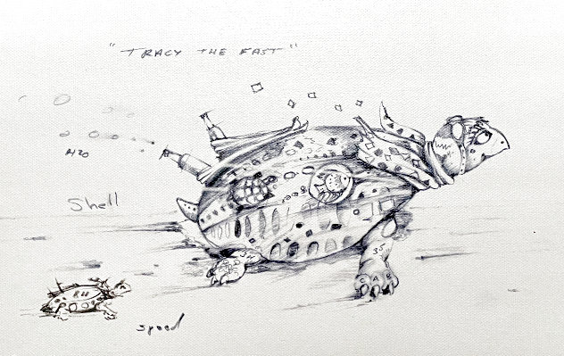 Tracy (The Fast) Concept 2015 Embellished - Turtle Limited Edition Print by Nano Lopez