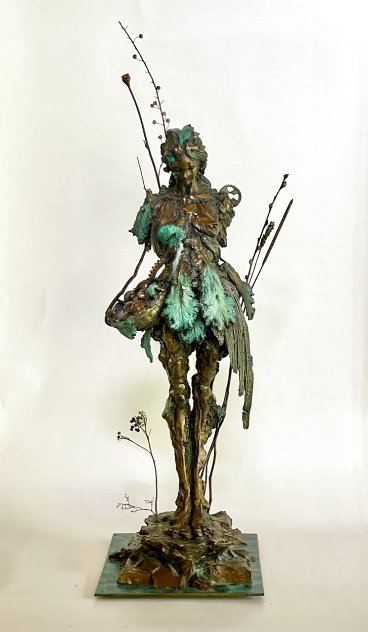 Maria The Gatherer Sculpture 33 in - Huge Sculpture by Nano Lopez