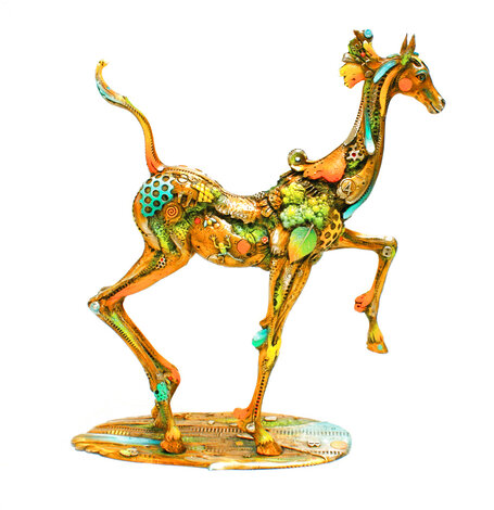 Dusty Large Bronze Sculpture 21 in - w/ Giclee on Canvas Sculpture - Nano Lopez