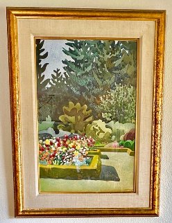 Garden's At Shoreacres Watercolor 1994 21x17 Watercolor - Carolyn Lord