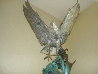 Majestic Spirit Silver and Bronze Sculpture 1987 34 in Sculpture by Lorenzo Ghiglieri - 1