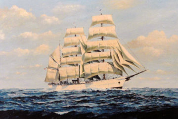 USCG Cutter Eagle 1982 29x41 Super Huge Original Painting - Richard K. Loud USCG Cutter Eagle 1982 29x41 Super Huge Original Painting - Richard K. Loud