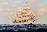 USCG Cutter Eagle 1982 29x41 Huge Original Painting by Richard K. Loud - 0