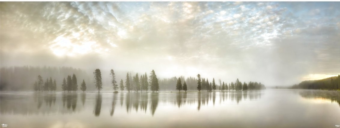 River of Silence, Yellowstone National Park,   Wyoming, USA Panorama by Rodney Lough, Jr.