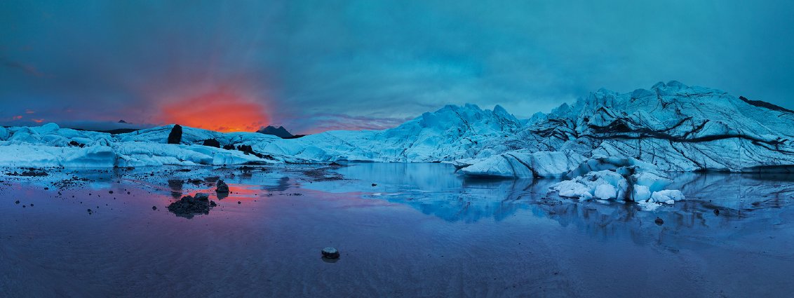 Fire and Ice AP 1M  - Alaska Panorama by Rodney Lough, Jr.