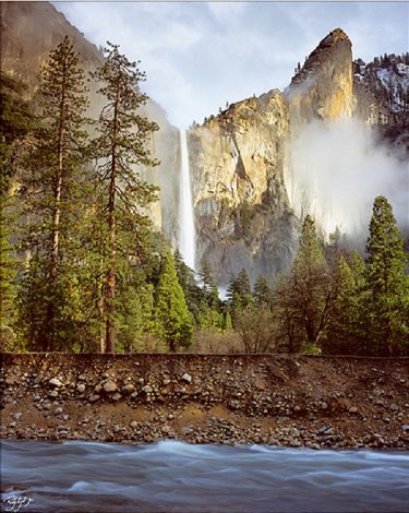 Bridal Veil Falls - Yosemite, Ca Panorama - Rodney Lough, Jr.