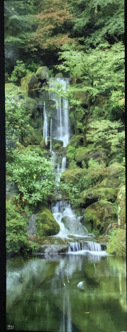 Waterfall in the Garden Panorama - Rodney Lough, Jr.