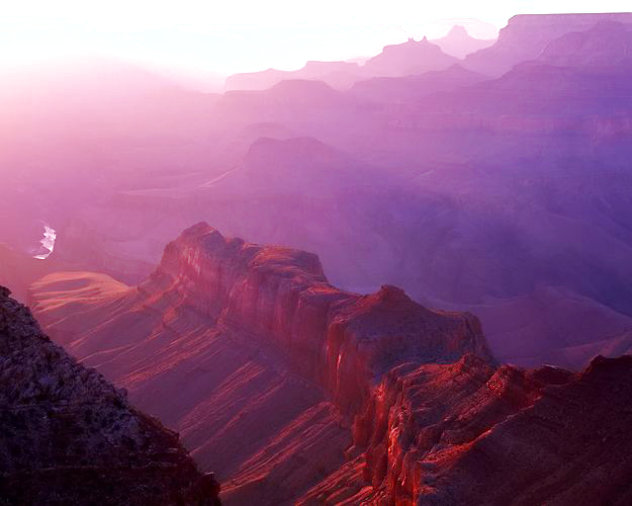 Layer By Layer (Grand Canyon) Arizona - Mahogany Frame Panorama by Rodney Lough, Jr.