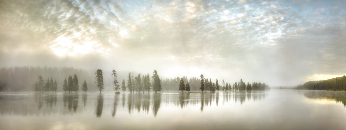 River of Silence, Yellowstone National Park  Wyoming Panorama by Rodney Lough, Jr.