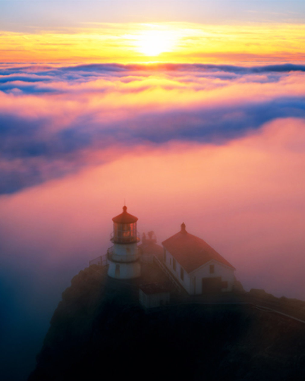 Point Reyes Lighthouse, California AP by Rodney Lough, Jr. - For Sale ...