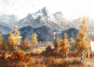 Pioneer Peak 1978 18x19 Original Painting - Norman Lowell Pioneer Peak 1978 18x19 Original Painting - Norman Lowell