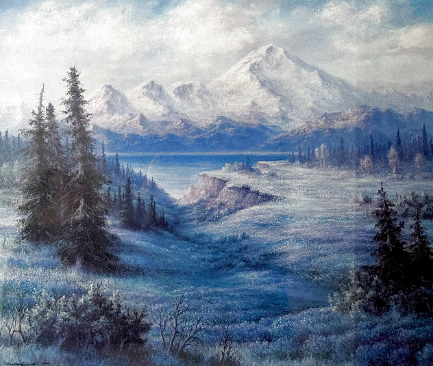 Springtime Iliamna Mountain 1986 - Alaska Limited Edition Print by Norman Lowell