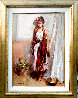 Untitled Portrait 1980 38x28 Original Painting by Nydia Lozano - 1