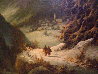 Untitled (Evening Mountain Scene) 44x34 Original Painting by Ludwig Muninger - 4