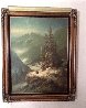 Untitled (Evening Mountain Scene) 44x34 Original Painting by Ludwig Muninger - 5