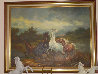 Stallion Attack 1969 23x31 Original Painting by Ludwig Muninger - 1