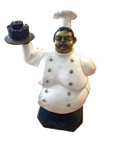 Pastry Chef Bronze Sculpture 13 in Sculpture - Bruno Luna