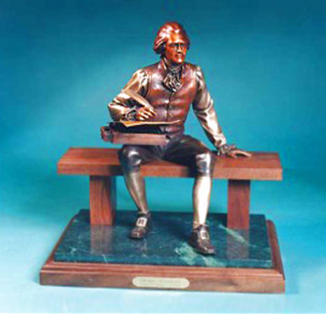 Thomas Jefferson Bronze Sculpture 16 in Sculpture - George Lundeen