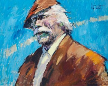 Hawk 1993 53x63 Super Huge Original Painting - Aldo Luongo Hawk 1993 53x63 Super Huge Original Painting - Aldo Luongo