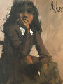 Untitled Portrait 60x48 Original Painting - Aldo Luongo