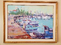 San Diego 1985 47x55 California Original Painting by Aldo Luongo - 1 San Diego 1985 47x55 California Original Painting by Aldo Luongo - 1