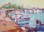 San Diego  1985 47x55 California Original Painting - Aldo Luongo