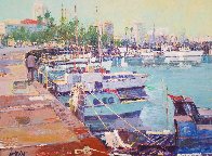 San Diego 1985 47x55 California Original Painting by Aldo Luongo - 0 San Diego 1985 47x55 California Original Painting by Aldo Luongo - 0