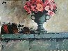 Rose Tones Over Mantle 2004 42x35 - Huge Original Painting by Aldo Luongo - 4