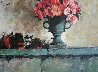 Rose Tones Over Mantle 2004 42x35 - Huge Original Painting by Aldo Luongo - 0