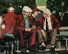 Two Men Siting on a Bench AP 1992 Limited Edition Print by Aldo Luongo - 0