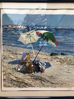 Two Umbrellas AP 1986 Limited Edition Print - Aldo Luongo Two Umbrellas AP 1986 Limited Edition Print - Aldo Luongo