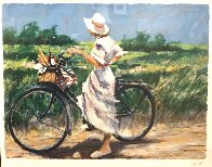 Country Bike Ride AP 1987 Limited Edition Print by Aldo Luongo - 4 Country Bike Ride AP 1987 Limited Edition Print by Aldo Luongo - 4