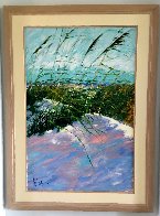 Windy Beach II 1990 75x56 Huge Original Painting by Aldo Luongo - 1 Windy Beach II 1990 75x56 Huge Original Painting by Aldo Luongo - 1