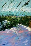 Windy Beach II 1990 75x56 Original Painting - Aldo Luongo