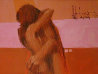 Love 1973 28x38 - Early Original Painting by Aldo Luongo - 2