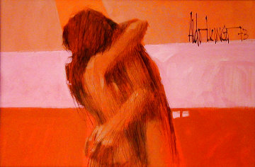 Love 1973 28x38 (Early Work) Original Painting - Aldo Luongo