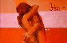 Love 1973 28x38 - Early Original Painting by Aldo Luongo - 0