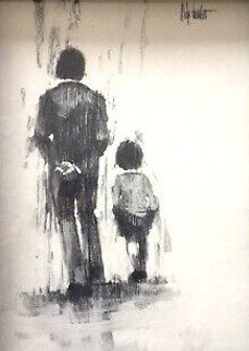 Man Walking With Child Limited Edition Print - Aldo Luongo Man Walking With Child Limited Edition Print - Aldo Luongo