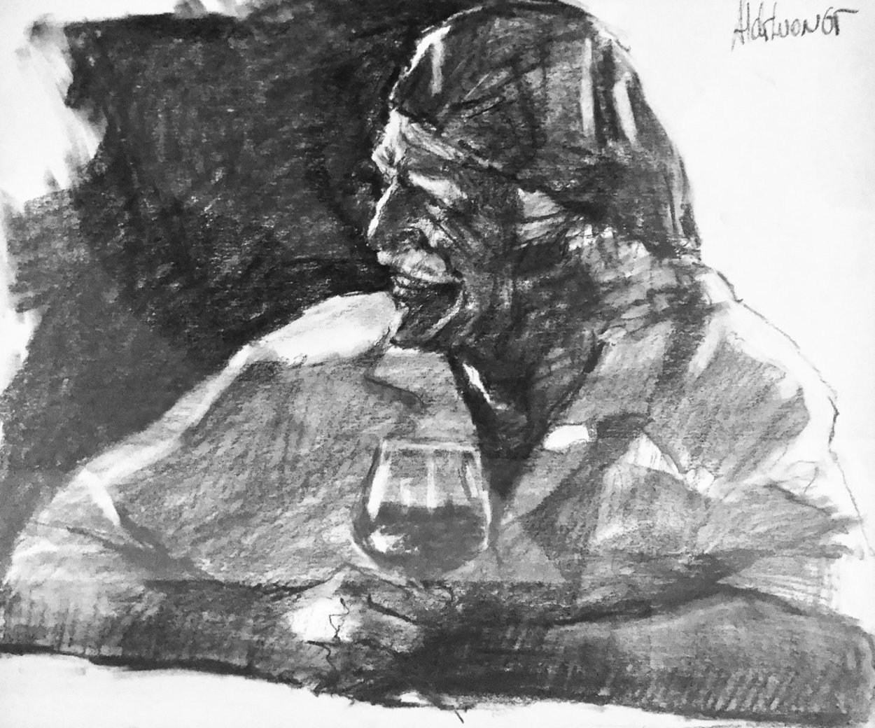 Great Bordeaux Drawing 2002 20x22 Drawing by Aldo Luongo